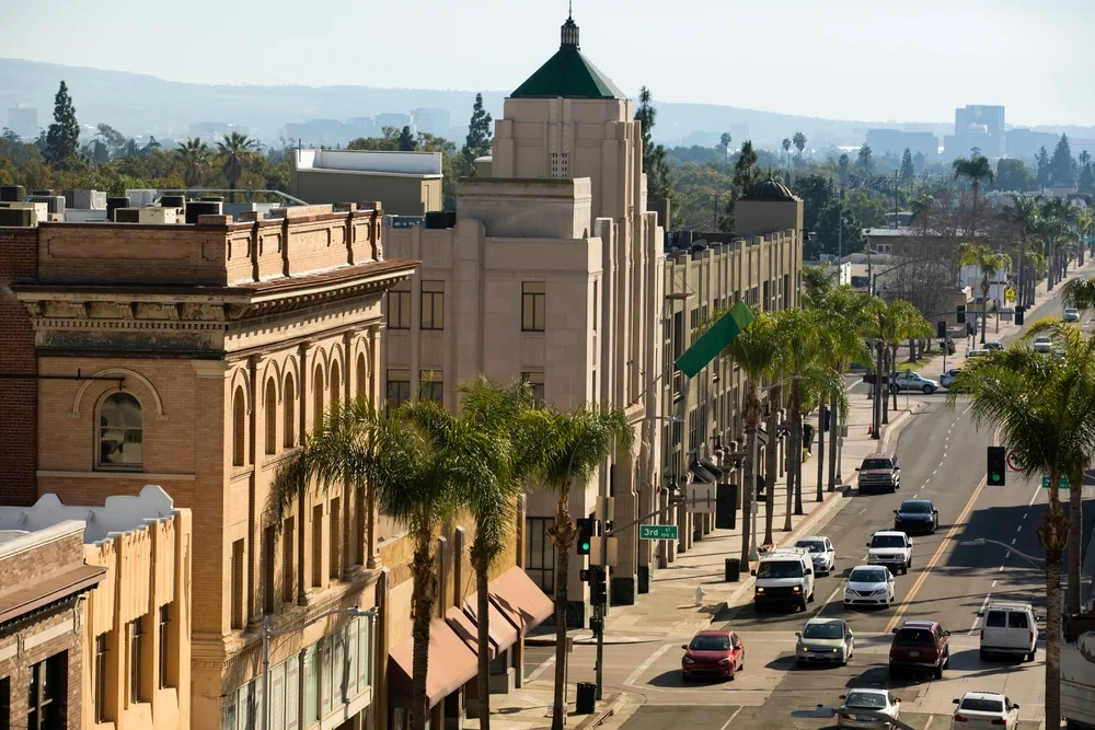 Main Street in downtown Santa Ana, CA